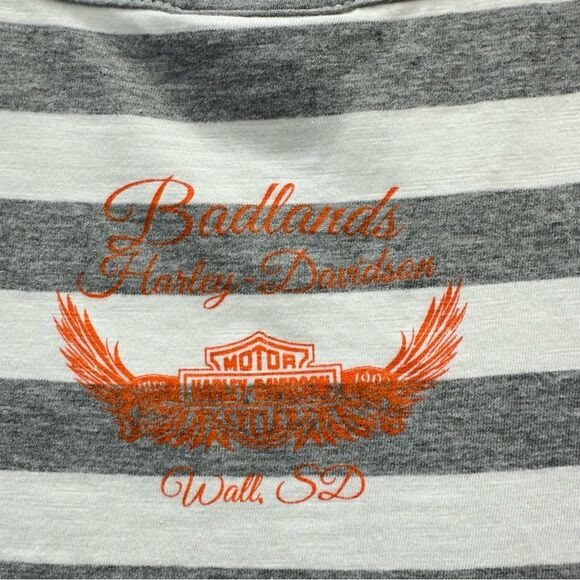 Harley Davidson Motorcycles sleeveless tank top shirt women's xl grey white - Picture 4 of 5